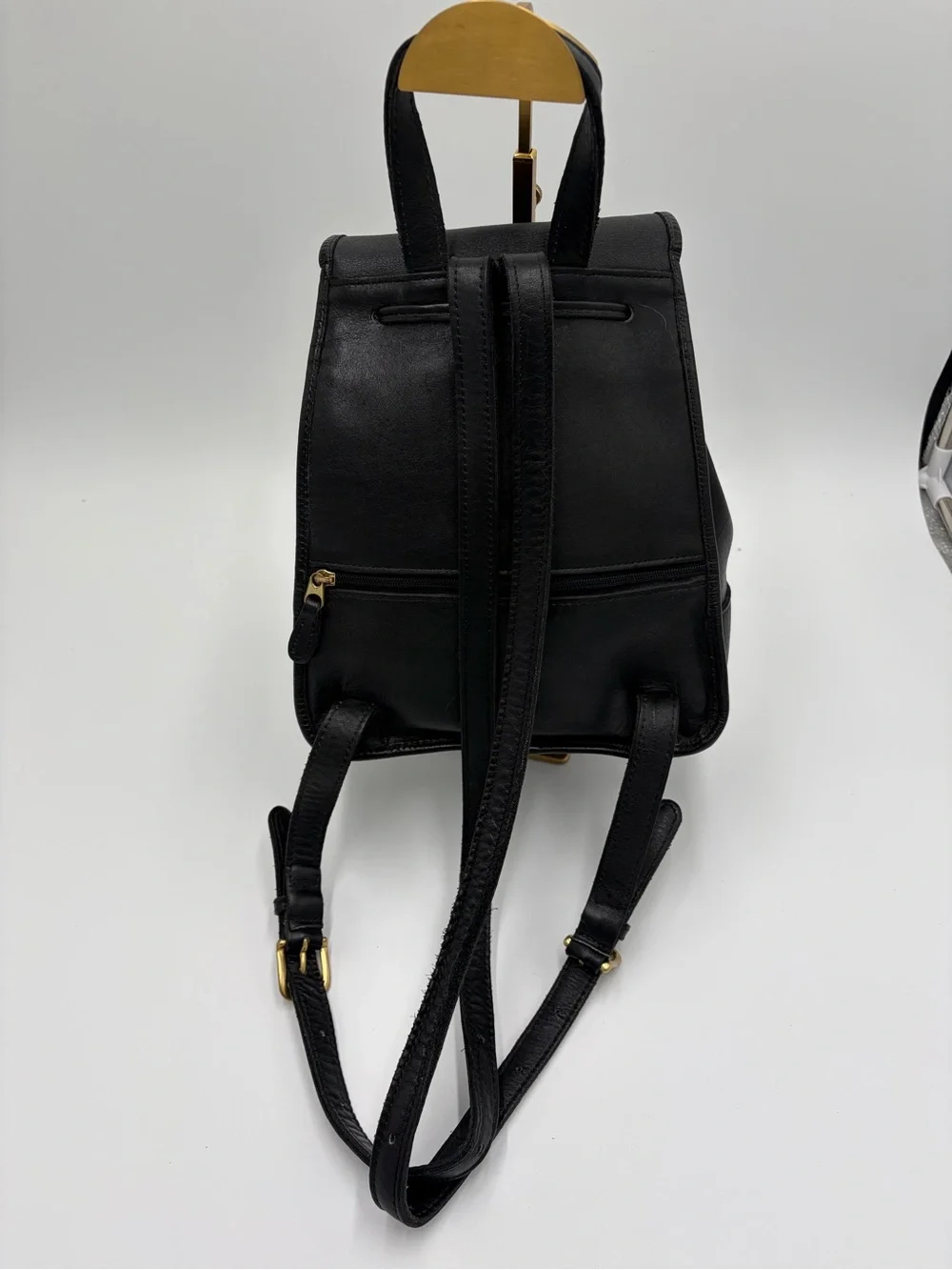 Vintage Coach 9791 Daypack Black Leather Backpack 2000 Double Stamp Creed